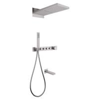 Душевая система Abber Rund AF8753SP с термостатом сатин