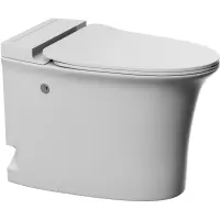 Унитаз напольный Abber Bequem AC1125P импульсный, безободковый, с сиденьем микролифт, белый