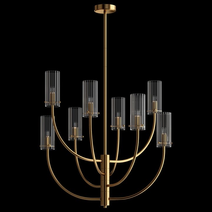 Люстра на штанге Maytoni Арко MOD223PL-08BS