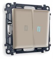 Выключатель проходной двухклавишный с подсветкой Ambrella Volt Quant MA364040