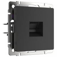 Розетка Ethernet RJ-45 без рамки Werkel черный матовый W1181008