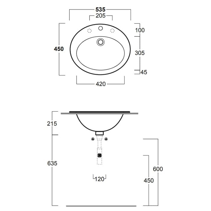 Раковина Simas Top E Lavabi D'Arredo 53 S52bi*1