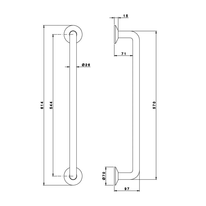 Поручень Nicolazzi Accessori Classica 61 5547LRG золото