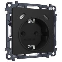Розетка с заземлением и 2хUSB type C, без рамки Ambrella Volt ALFA MA810510