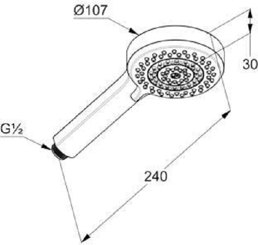 Душевая лейка Kludi Dive 6883039-00 черный матовый