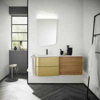 Тумба с раковиной Burgbad Badu 122 SFUG122LK0545F3698T0015C001*1 золото/корица