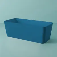 Ванна из литьевого мрамора Artceram Square ACW004 38 blu avio 180x80 см, отдельностоящая, голубой