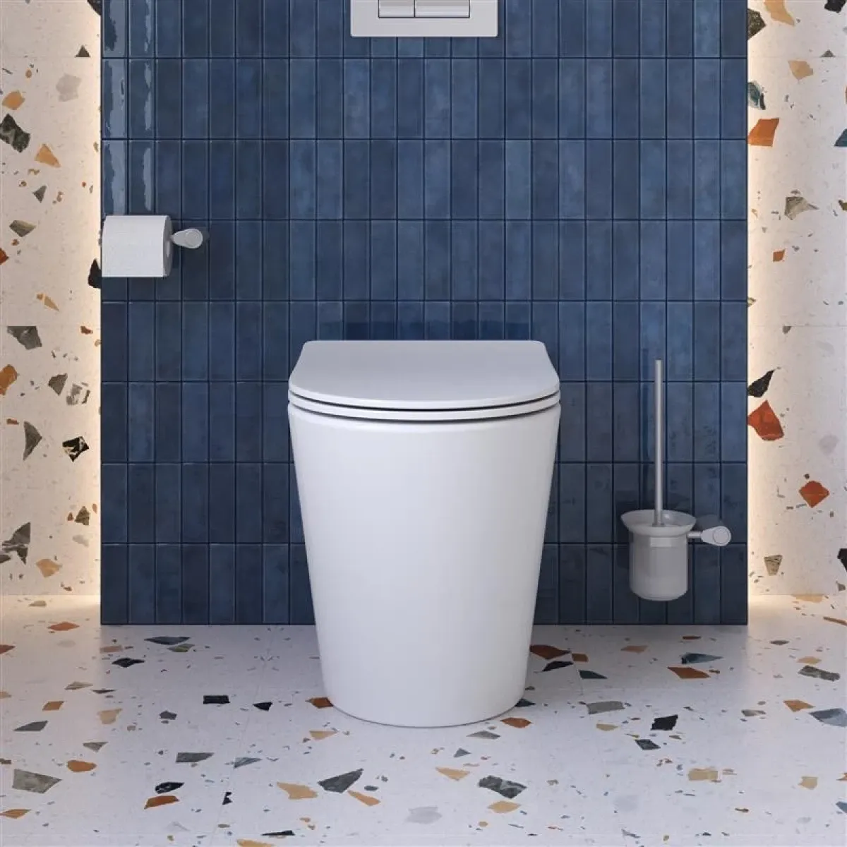 Унитаз приставной BelBagno Flay BB1003CB-TOR/SC безободковый, торнадо, с сиденьем микролифт, белый