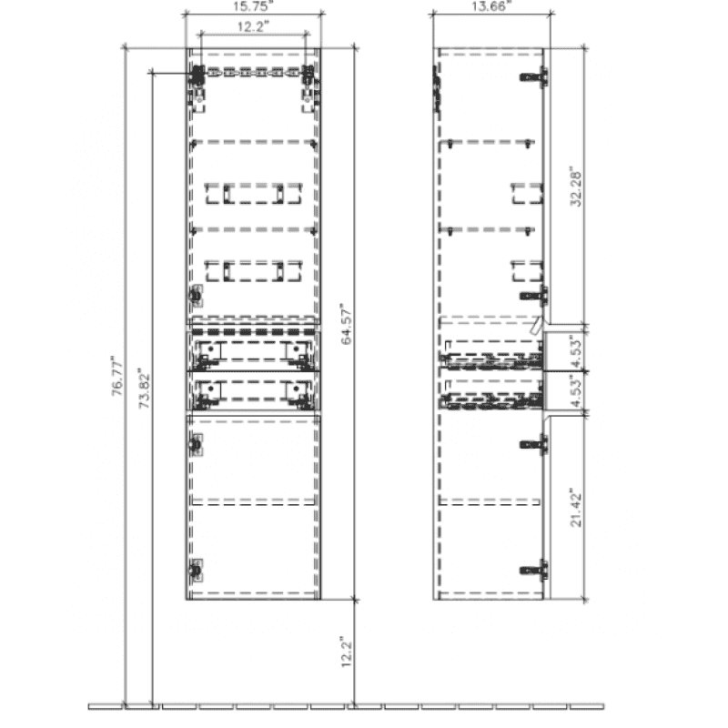 Шкаф-пенал Villeroy&Boch Venticello A95111DH правосторонний белый глянец