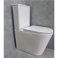 Унитаз-компакт CeramaLux TR2178-1 безободковый, торнадо, с сиденьем микролифт, белый