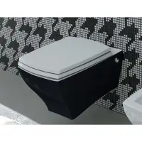 Унитаз подвесной Artceram Jazz JZV0010150nero/bi черный/белый