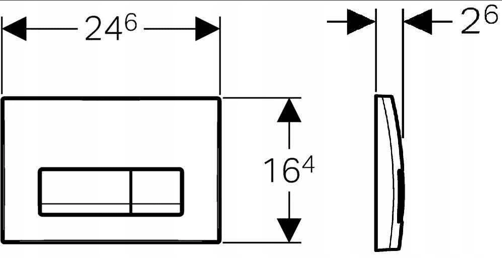 Клавиша смыва Geberit Delta 51 115.105.DW.1 черная