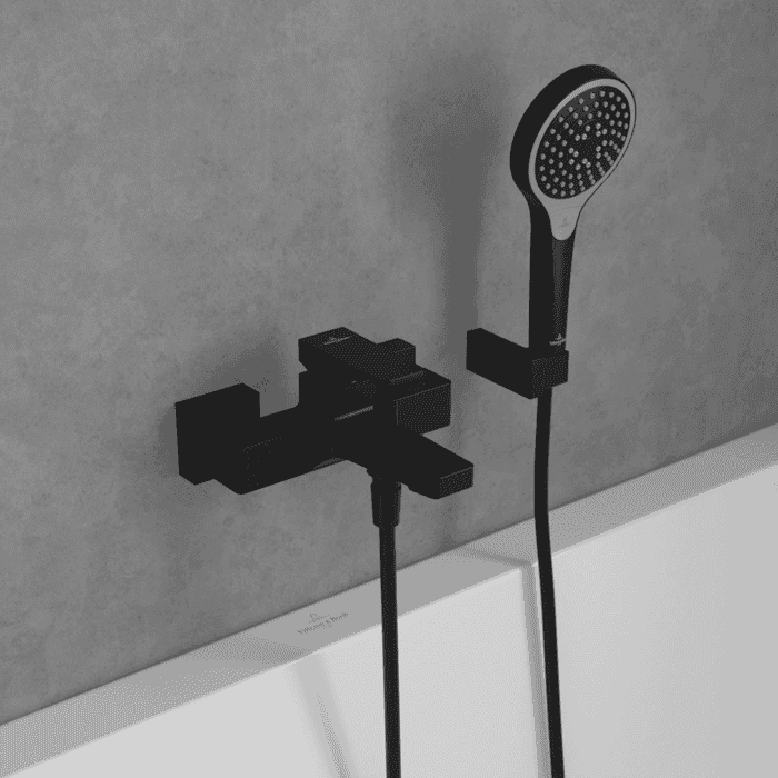 Смеситель для ванны Villeroy&Boch Architectura Square TVT125001000K5 черный матовый