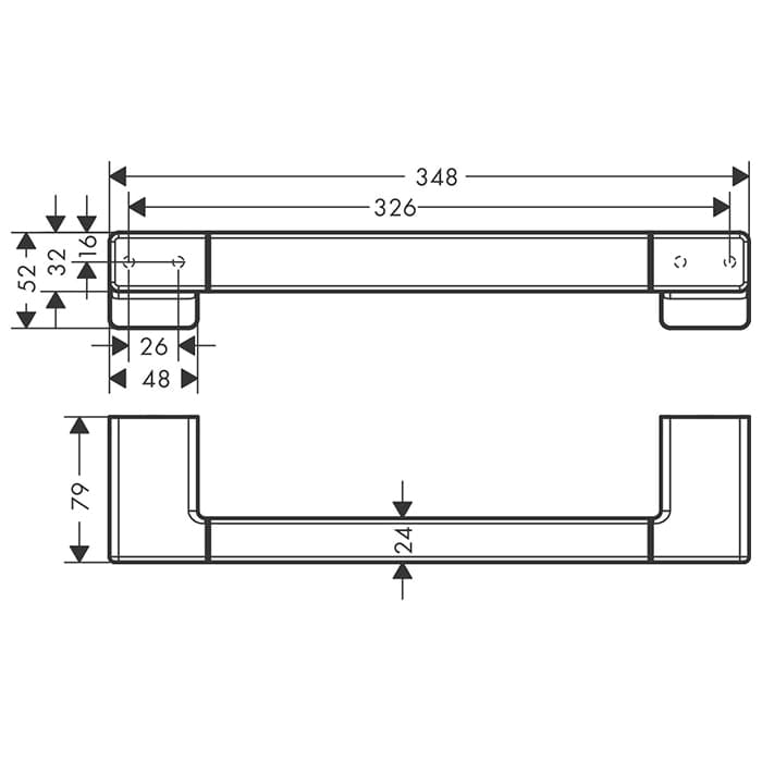 Поручень hansgrohe AddStoris 41744700 матовый белый