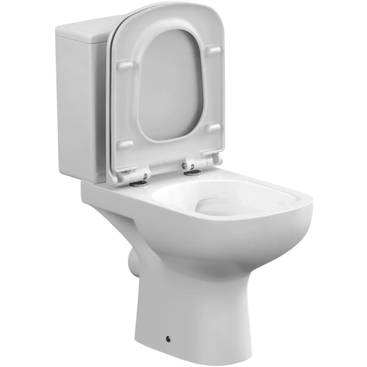 Унитаз-компакт Cersanit Colour KO-COL011-3/5-COn-DL-w безободковый, с сиденьем микролифт, белый