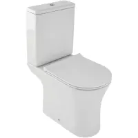 Унитаз-компакт Jacob Delafon Aleo UJAL102-0 + ETAL212-0 + E33127-0 безободковый, с сиденьем микролифт, белый