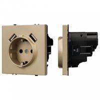 Розетка с заземлением и 2хUSB type A, без рамки Arlight SCT 054290