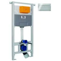 Инсталляция для унитаза OLI 120 Slim 100409mSL00 с кнопкой смыва, хром