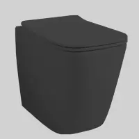 Унитаз приставной Artceram A16 ASV007 17 00 безободковый, торнадо, черный матовый
