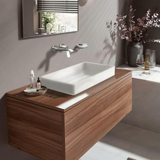Смеситель для раковины hansgrohe Vivenis 75050000 со сливным гарнитуром хром