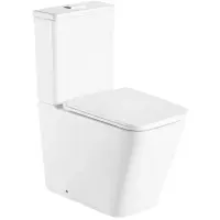 Унитаз-компакт CeramaLux NS2171 безободковый, с сиденьем микролифт, белый