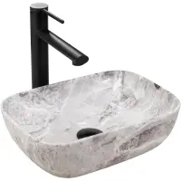Раковина-чаша Rea Belinda Mini REA-U3321 36x25 см, накладная, серый мрамор
