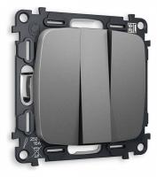 Выключатель трехклавишный без рамки Ambrella Volt Quant MO655010