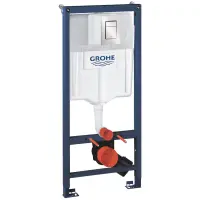 Инсталляция для унитаза Grohe Skate Cosmopolitan S 39750001 + 37535DC0 с кнопкой смыва, суперсталь