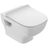 Унитаз подвесной Jacob Delafon Struktura EDF102-00 + E70025-00 безободковый, с сиденьем микролифт, белый