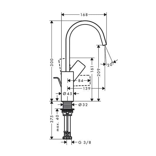 Смеситель для раковины hansgrohe Vivenis 75030670 с донным клапаном push open матовый черный