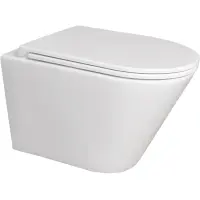 Унитаз подвесной Terminus Классик 02W54x36W безободковый, торнадо, с сиденьем микролифт, белый