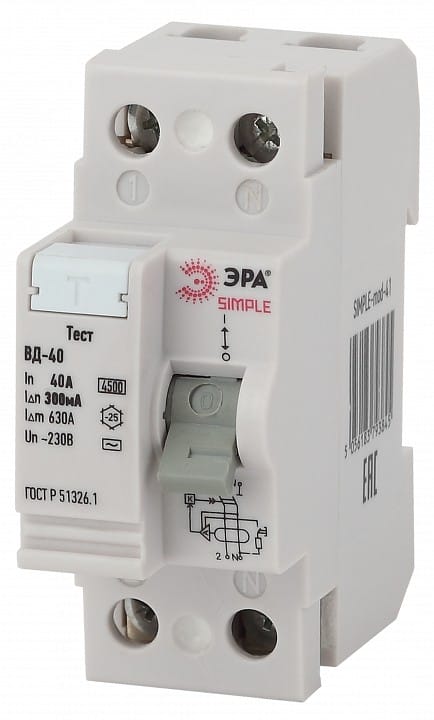 Устройство защитного отключения 2P Эра ВД-40 SIMPLE-mod-51