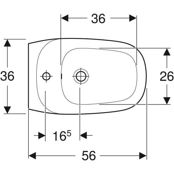 Биде подвесное Geberit Citterio 500.539.01.1