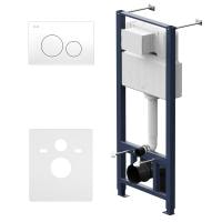 Инсталляция для унитаза AM.PM Pro I012704.9001 с пневматич клавишей Pro L пластик белый