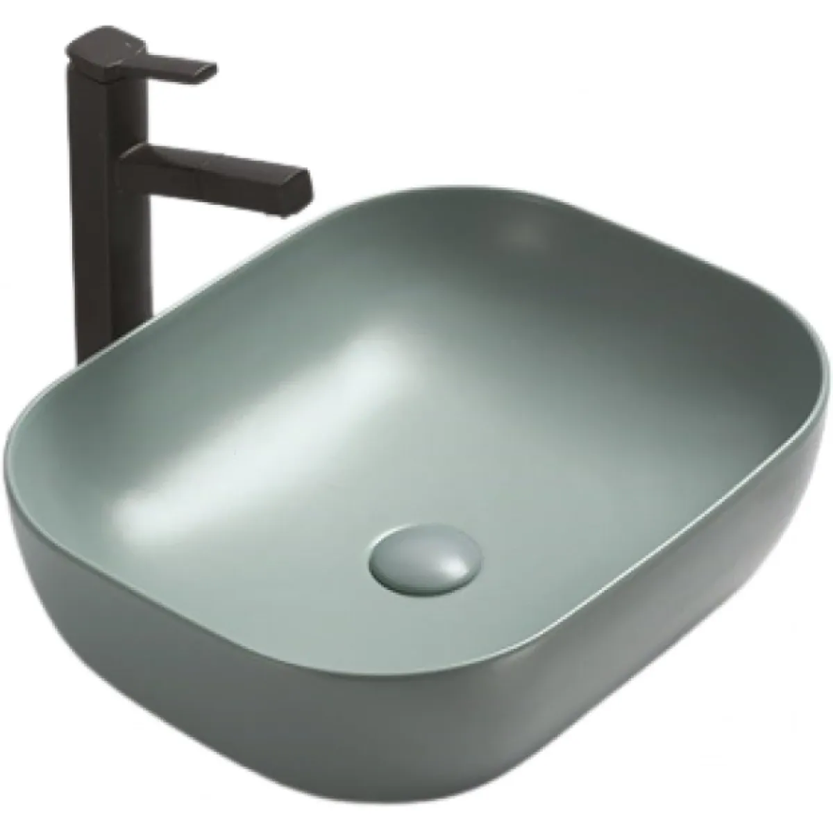 Раковина-чаша CeramaLux 78104MLG-6 50,5x40,5 см, накладная, бирюзовый матовый