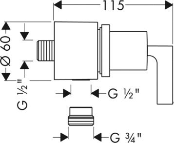 Шланговое подключение Axor Citterio 39882000