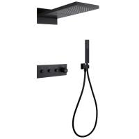 Душевой комплект Abber Rund AF8752B черный матовый