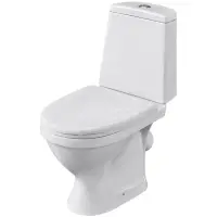 Унитаз-компакт Santeri Prime Комфорт 1.P206.3.S00.00B.F (4640009671007) косой выпуск, с сиденьем микролифт, белый