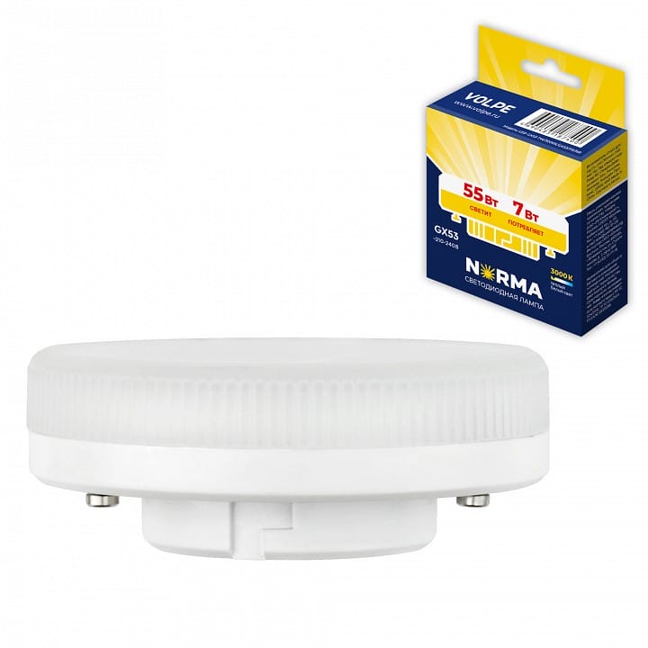 Лампа светодиодная Volpe LED-GX53 GX53 7Вт 3000K UL-00011423