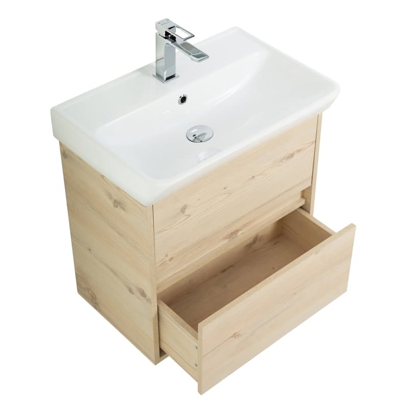 Тумба под раковину подвесная BelBagno Neon NEON-600-2C-SO-PB 57 см с двумя выкатными ящиками