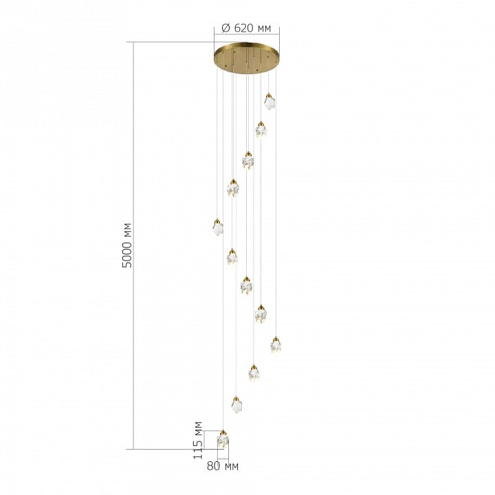 Подвесная люстра ST-Luce Cascato SL6114.203.12