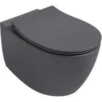 Унитаз подвесной Isvea Sentimenti Neo 10AR02010-2C безободковый, антрацит матовый