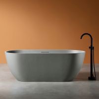 Ванна из искусственного камня Abber Frankfurt 170x75 AM9941MLG светло-серый матовый