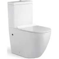 Унитаз-компакт Timo Kulo TK-401 безободковый, с сиденьем микролифт, белый