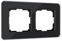 Рамка на 2 поста Werkel Elite (черный стекло) W0022448