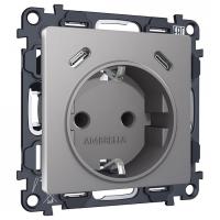 Розетка с заземлением и 2хUSB type C, без рамки Ambrella Volt ALFA MA510510