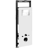 Инсталляция для унитаза WasserKRAFT Salm 27 27TLT.010.ME.WH.CH04 с кнопкой смыва, хром