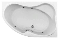 Акриловая ванна Aquanet Capri 170x110 правая с гидромассажем 6 форсунок