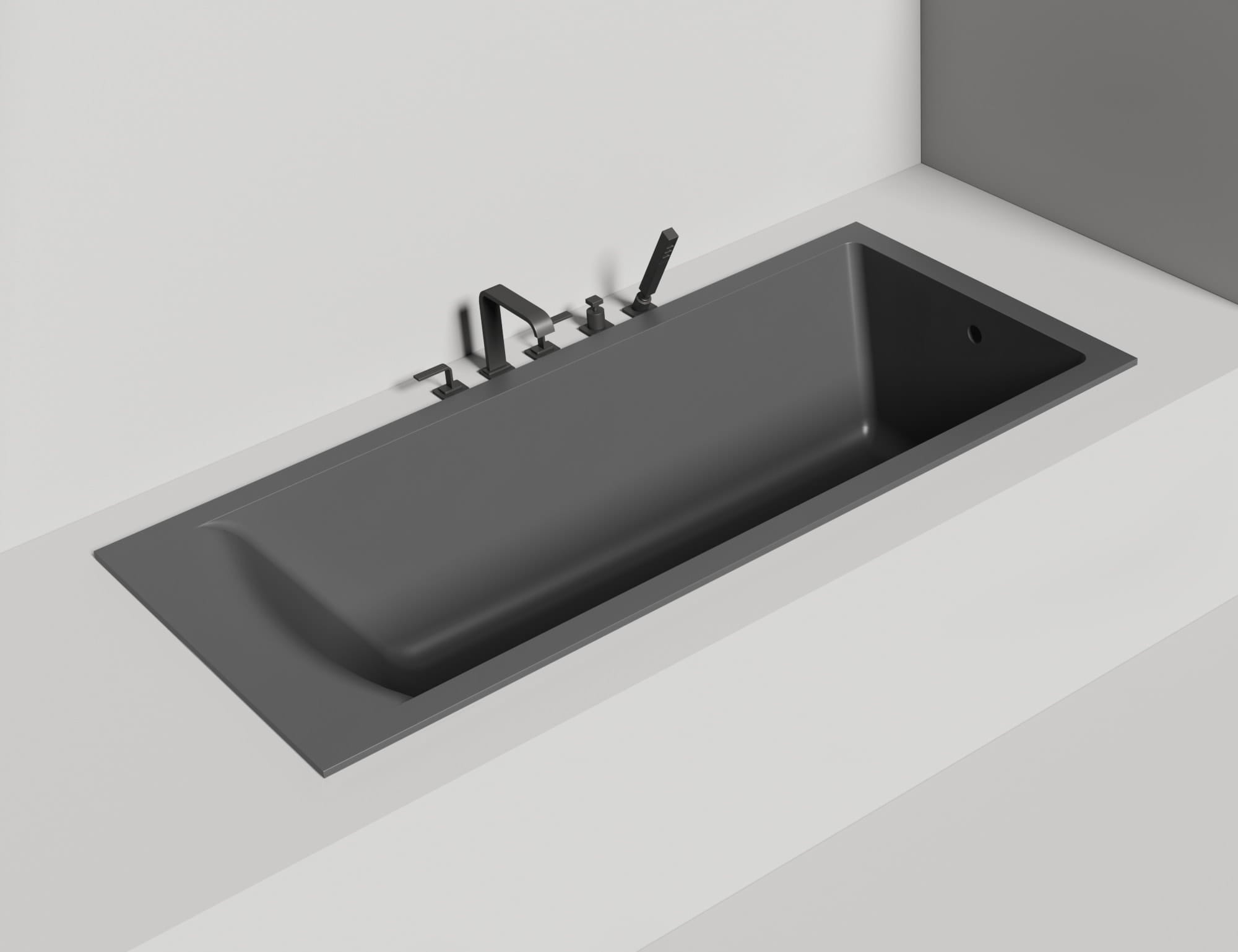 Ванна из искусственного камня Salini Cascata 180x80 104213MF покраска по RAL полностью