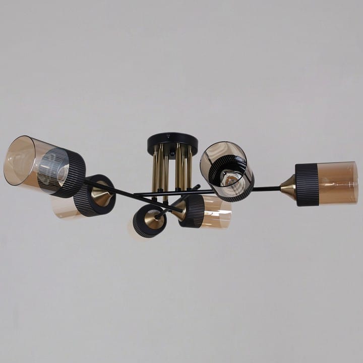 Люстра на штанге Reluce  48460-0.3-06 BK+COPPER